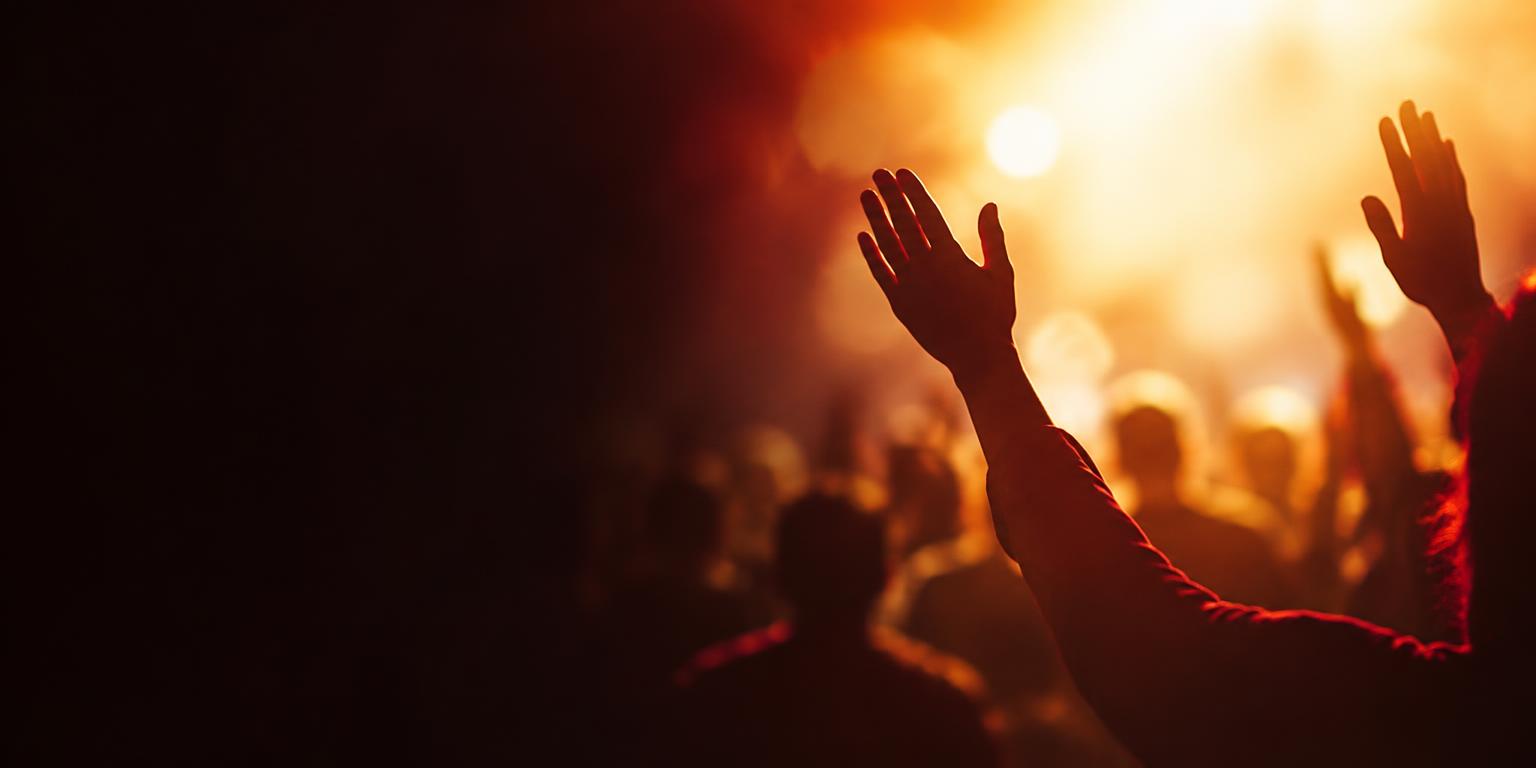 Hands lifted in prayer